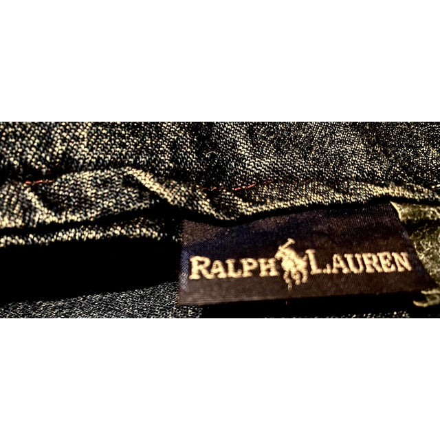 Late 20th Century Ralph Lauren Rare Windward Style Dark Blue Heavy Denim Queen/Full Comforter/Bedspread. The Ralph Lauren...