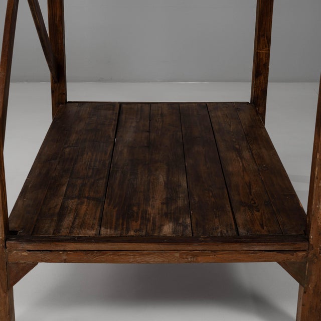 1920s French Wooden X Frame Shelf For Sale - Image 13 of 18