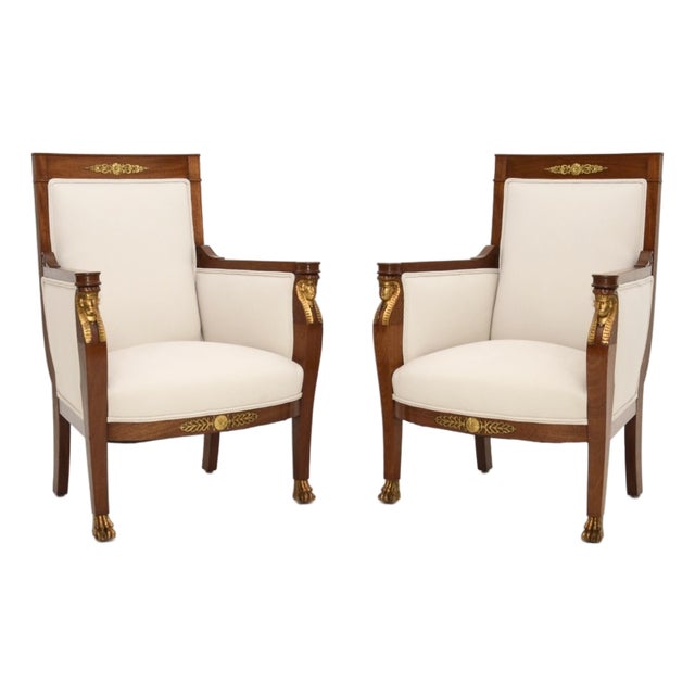 Antique Swedish Neoclassical Armchairs, 1890s, Set of 2 For Sale
