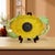 Ceramic Vintage Hand Painted Faience Two-Handled Sunflower Platter by Seymour Mann For Sale - Image 7 of 7