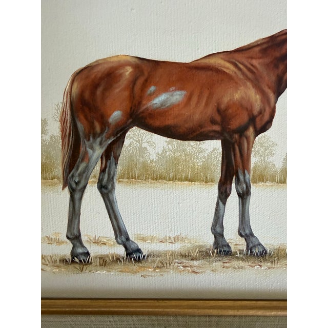 Late 20th Century Late 20th C. Signed "Thoroughbred" Horse Hand-Painted Serigraph by Carson For Sale - Image 5 of 11