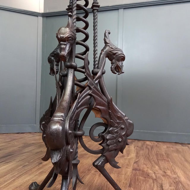 Metal Wrought-Iron Table with Marble Top For Sale - Image 7 of 14