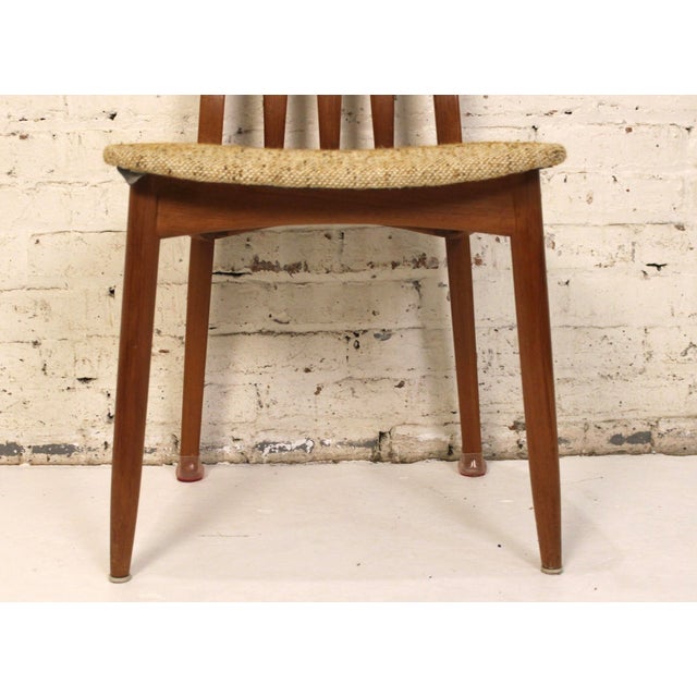 Mid 20th Century Set of Four Teak and Tweed Dining Chairs by Sun Furniture For Sale - Image 15 of 17
