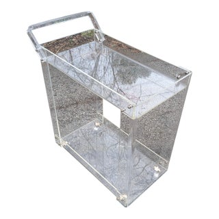 1970's Lucite Bar Cart For Sale