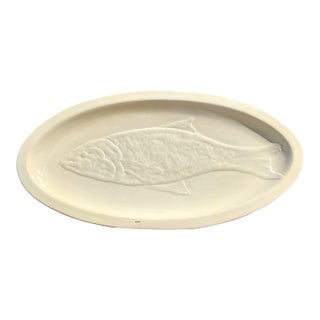 Vintage Italian Glazed Ceramic Fish Tray For Sale