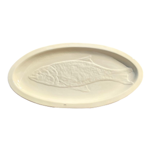 Vintage Italian Glazed Ceramic Fish Tray