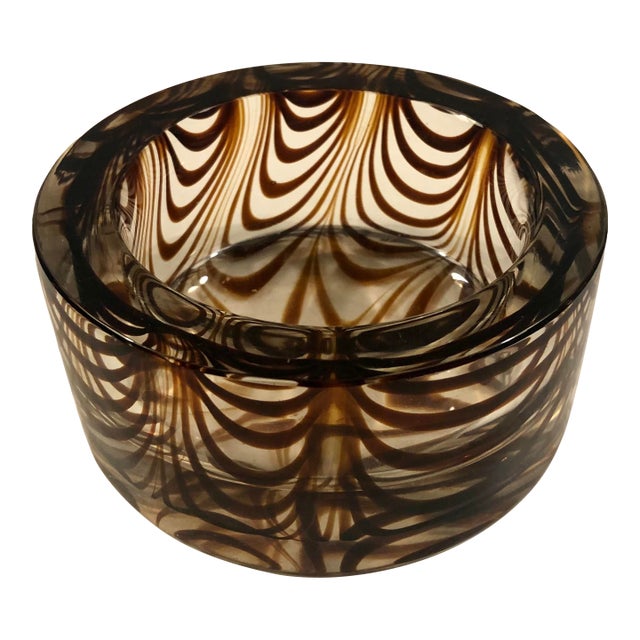 Late 20th Century Murano Style Art Glass Wine Coaster For Sale