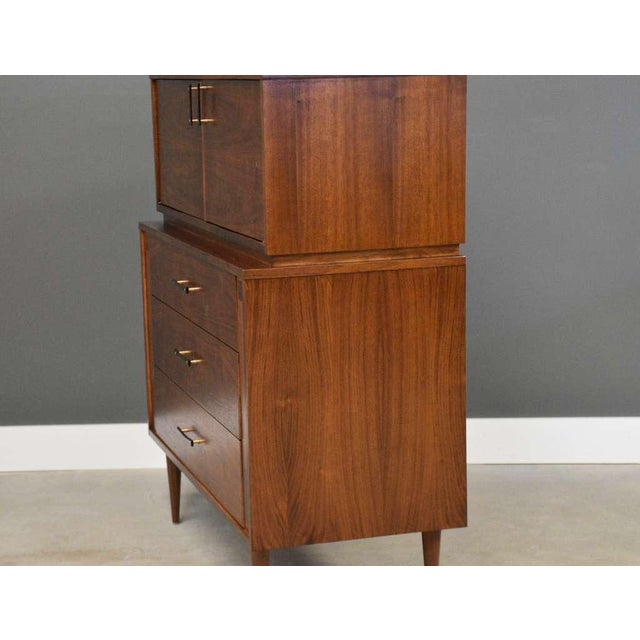1960s 1960s Refinished Walnut Tall Dresser by Kroehler Furniture For Sale - Image 5 of 14
