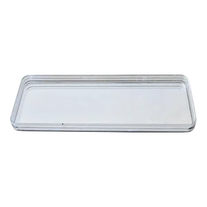 Sally Designs Style Lucite Acrylic Glass Mirror Make-Up Vanity Tray Rounded Corners Vintage Modern