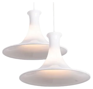 Hanging Lamps by Michael Bang for Holmegaard, 1970, Set of 2