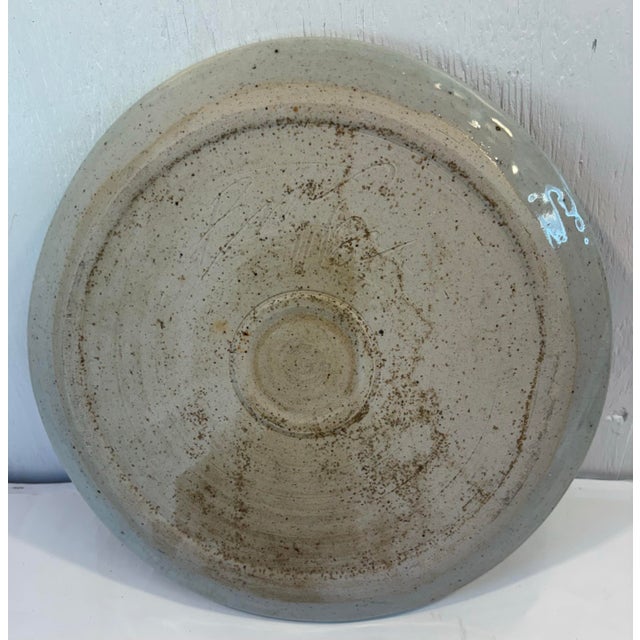Mid Century Hand Thrown Ceramic Plate -Signed by Artist For Sale In Dallas - Image 6 of 7