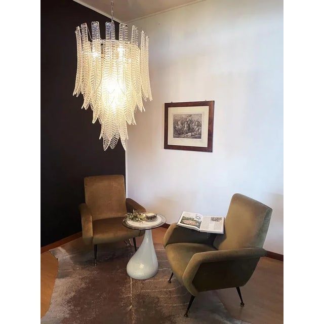 Large Italian Felci Murano Glass Chandelier with 52 Glasses, 1980s For Sale - Image 17 of 18