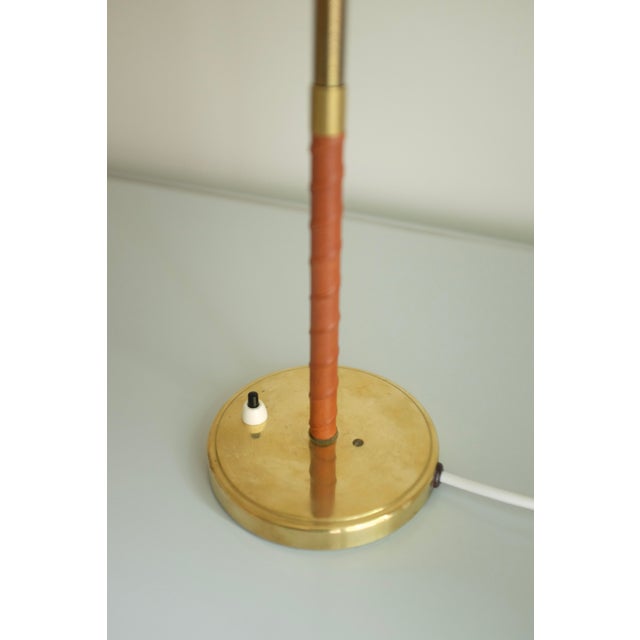 1950s Brass and Leather Table Lamp Asea For Sale In New York - Image 6 of 10