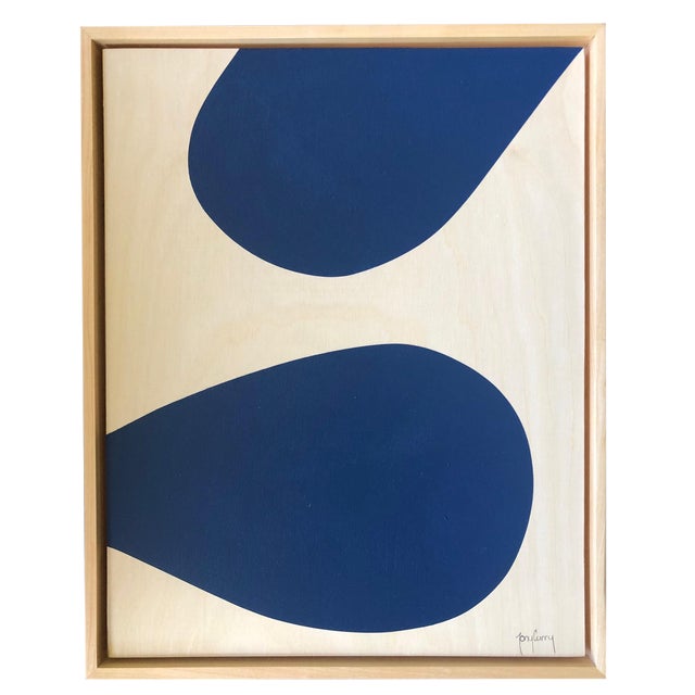 Unique Blue Original Modern Painting by Tony Curry For Sale