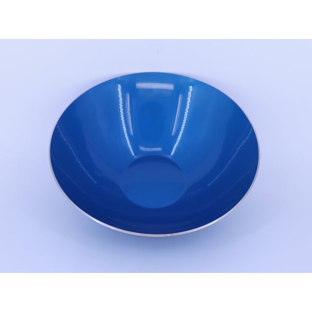 Mid-Century Modern Vintage Emetlox Design Norway Anodized Aluminum Serving Bowl For Sale - Image 3 of 8