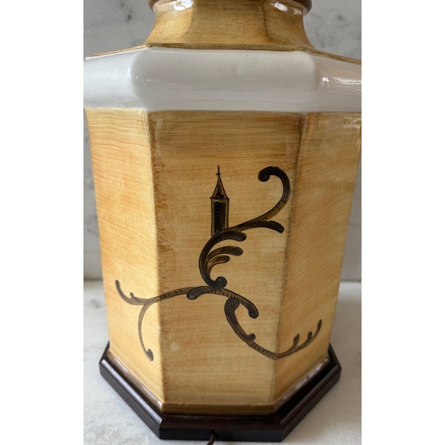 Hand Painted Mid Century Asian Design Table Lamp by Frederick Cooper For Sale - Image 9 of 15