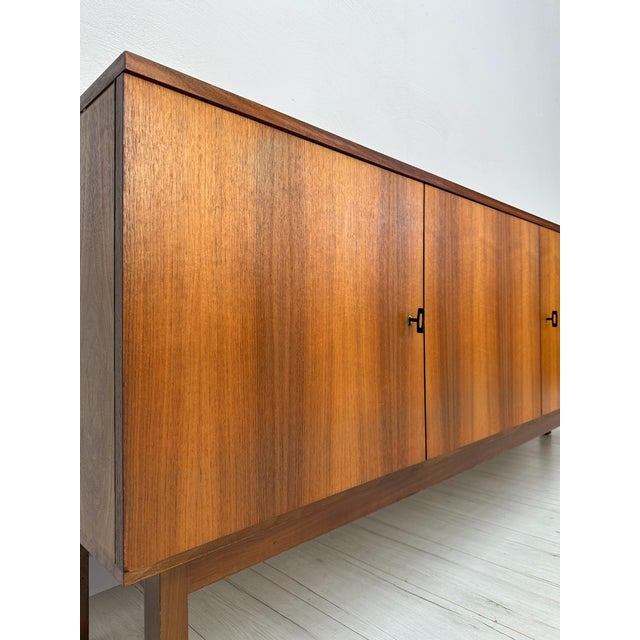 Large Vintage Minimalistic Walnut Sideboard, 1960s For Sale - Image 4 of 15