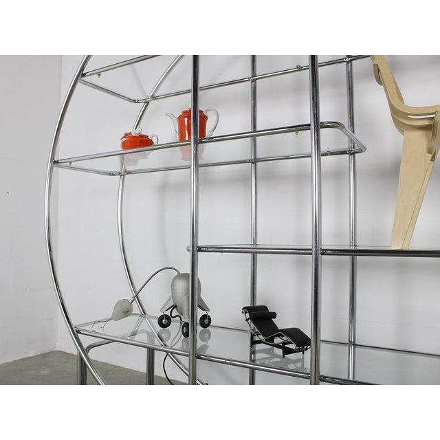 Round Chrome Display Cabinet, 1960s For Sale - Image 6 of 12