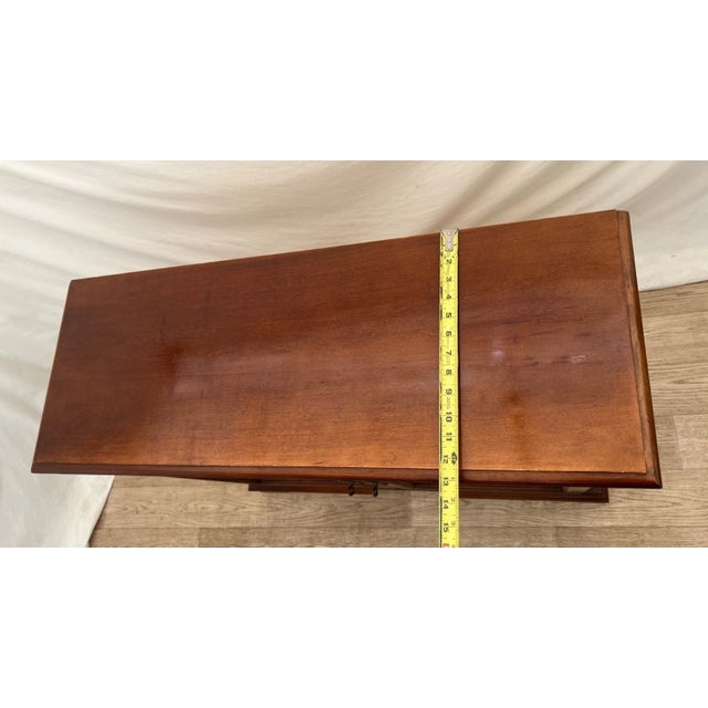 Vintage China Cabinet Curio Display Glass Door, Shelf, Curved Sides, Mirror Back For Sale - Image 12 of 14