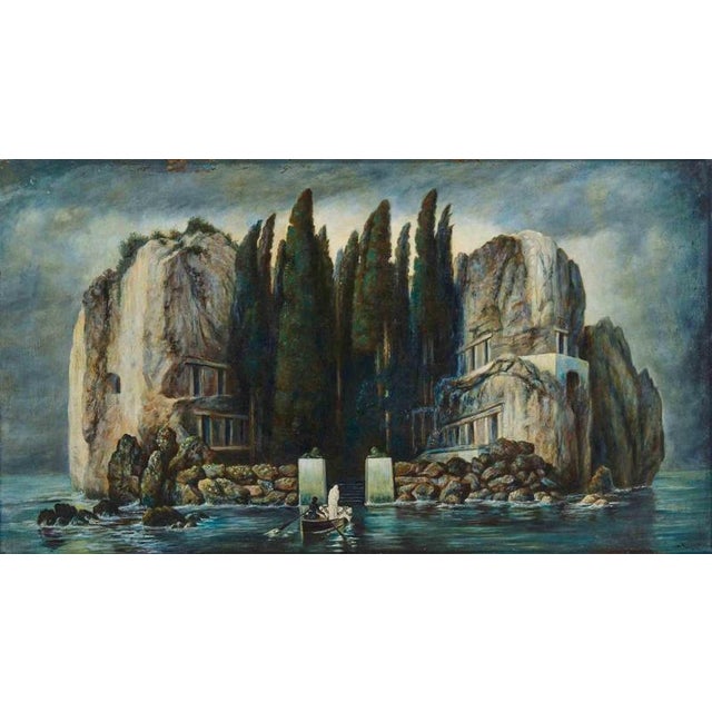 After Arnold Böcklin, The Isle of the Dead, 1906, Oil Painting on Canvas, Framed For Sale - Image 4 of 5