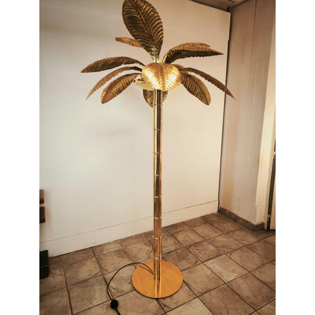 Brass 12-Light Palm Floor Lamp, 1970s For Sale - Image 15 of 18