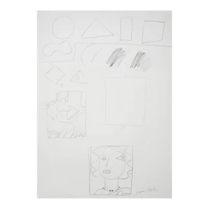 Untitled IX, Knox Martin Graphite on Paper, Signed L.r.