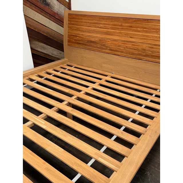 Brown Eastern King Size Crate & Barrel Sierra Bed Frame For Sale - Image 8 of 12