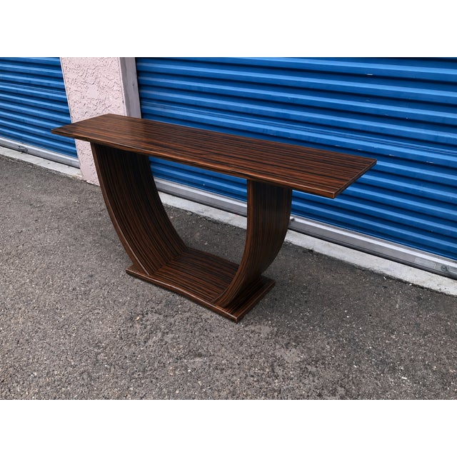 Mid Century Modern Console Table Custom Finish For Sale - Image 4 of 4