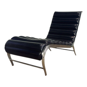 Italian Brushed Aluminum Chaise Lounge, 1960