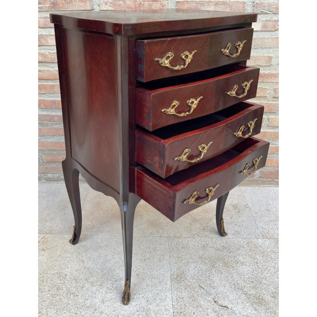 1940s Early 20th Century Wood and Bronze Side Table, 1940s For Sale - Image 5 of 9