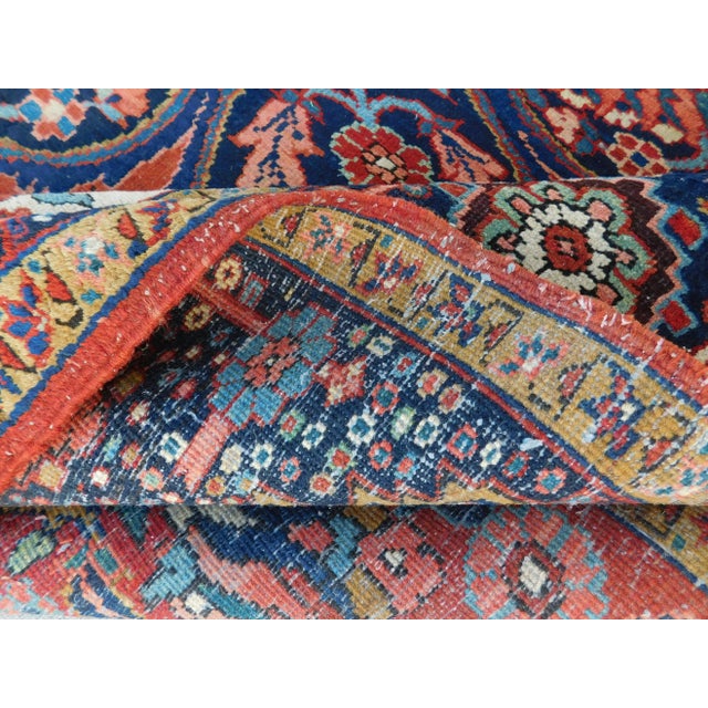 Antique Persian Heriz Rug 11'x 8'3" For Sale - Image 11 of 13