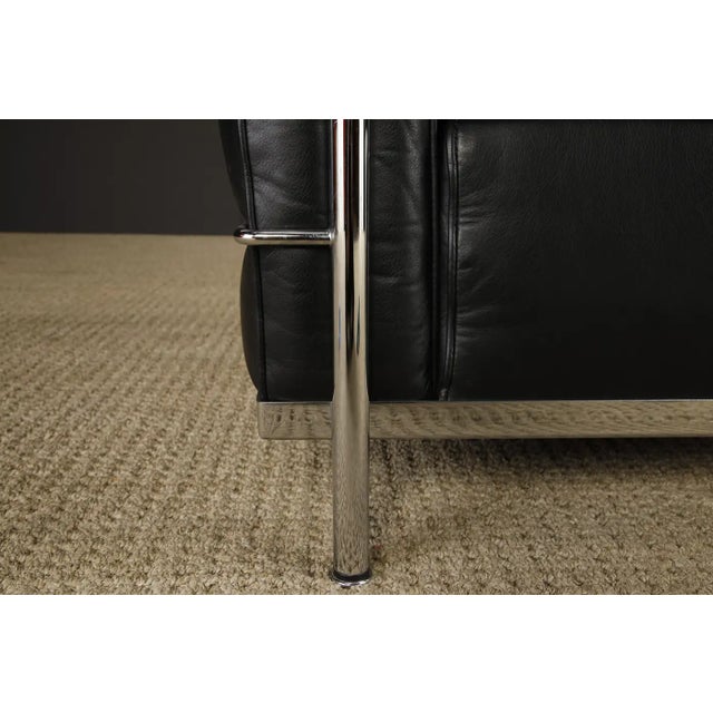 Animal Skin Early Year 'Lc2' Leather Club Chair by Le Corbusier for Cassina, C 1980s, Signed For Sale - Image 7 of 18