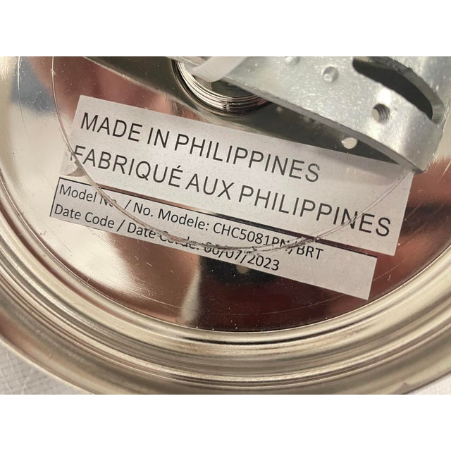 Chapman & Myers “Basden” Medium Chandelier for Visual Comfort, Nickel & Rattan For Sale - Image 14 of 15