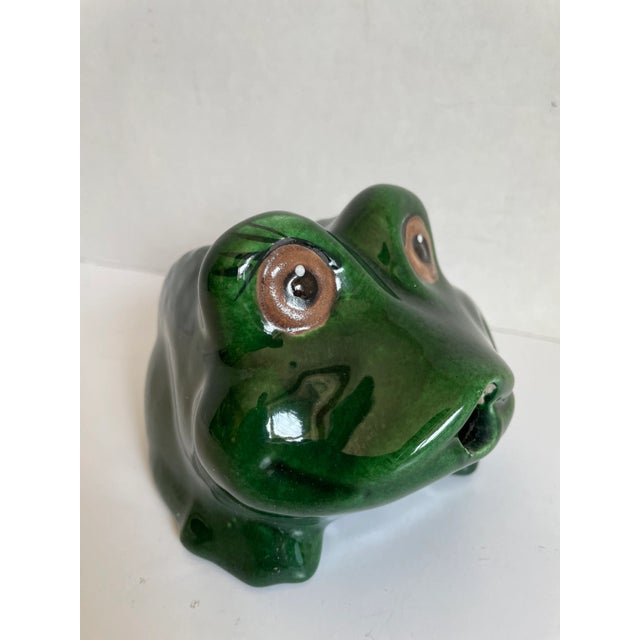 Mid 20th Century California Ceramic Pottery Figurative Frog Spitter For Sale - Image 5 of 10