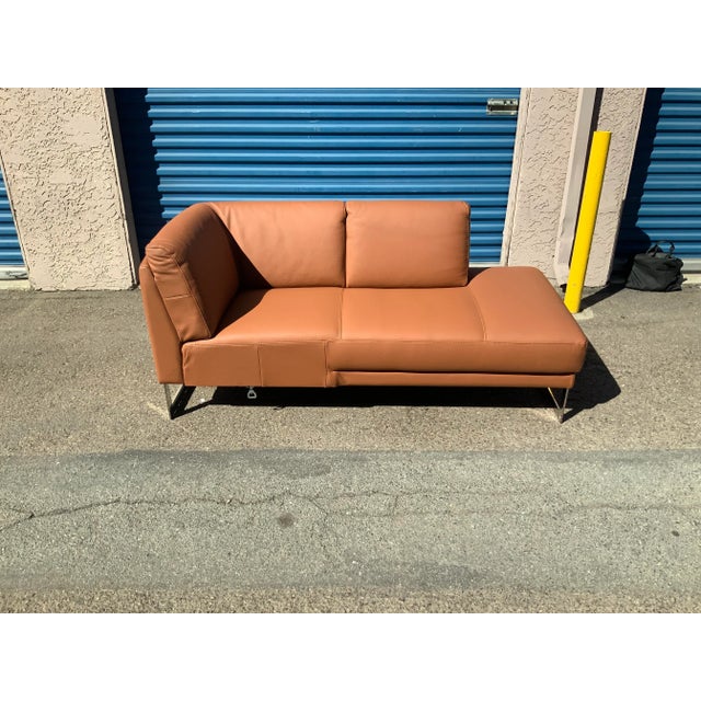 Giuseppe Nicoletti Leather Chaise Chairish