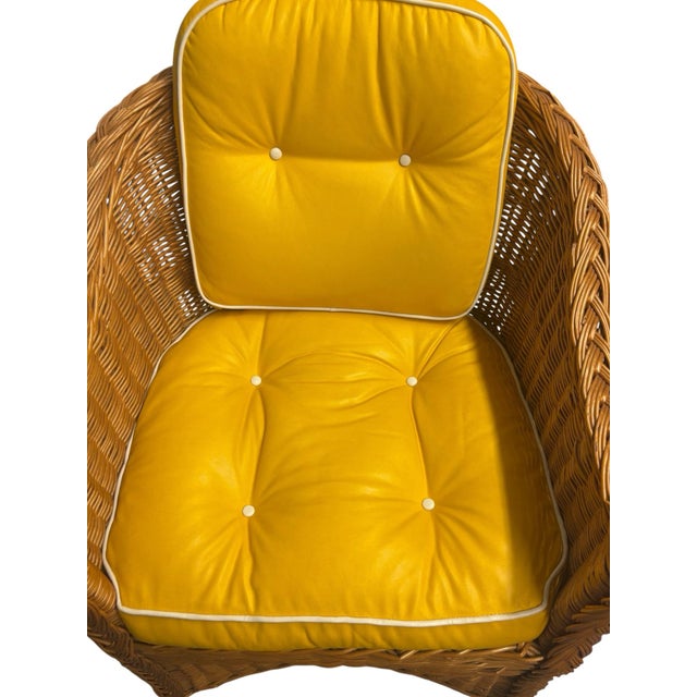 6 Vintage McGuire Wicker Chairs For Sale In New York - Image 6 of 11