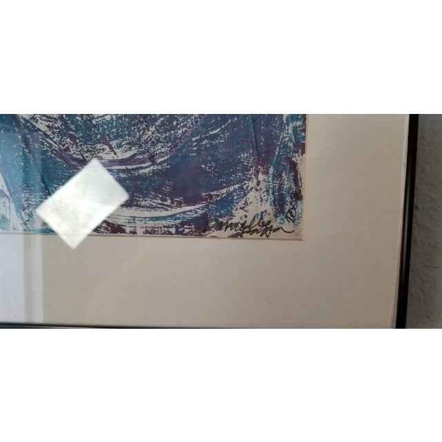 Purple Modern Art Portrait Painting by Danielle Parsa For Sale - Image 8 of 10