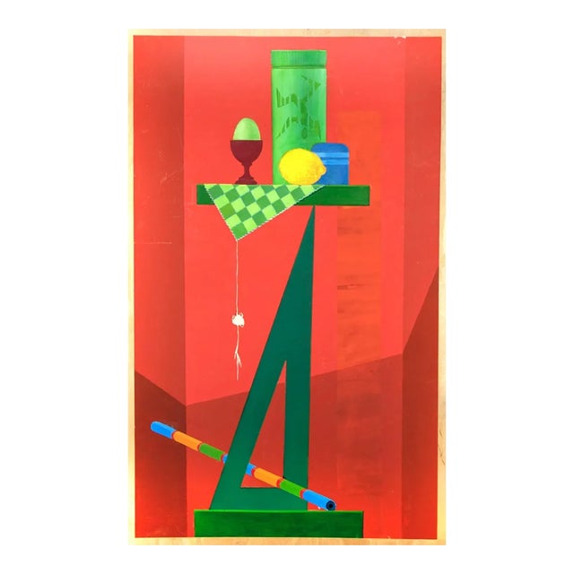 Leo Guide, Cartesian Diver, Oil Paint, 1992 For Sale