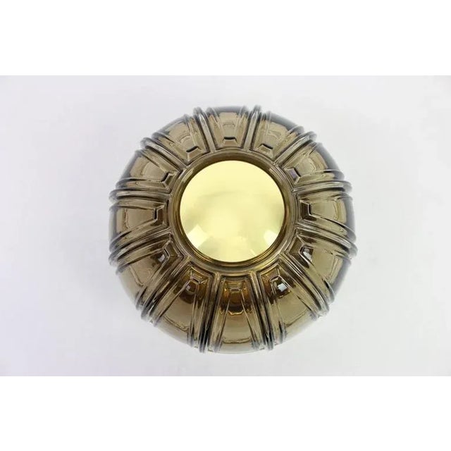 Brass and Amber Glass Sconces from Limburg, Germany, 1960s For Sale - Image 4 of 8