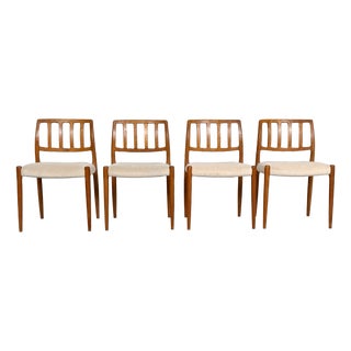 Vintage Dining Chairs in Teak by Niels Otto Møller for JL Møllers, 1970s, Set of 4 For Sale