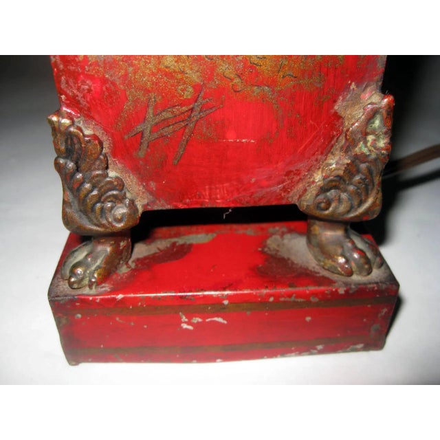 Chinoiserie 19th century Chinoiserie Tole Lamp Pair - A Pair For Sale - Image 3 of 10