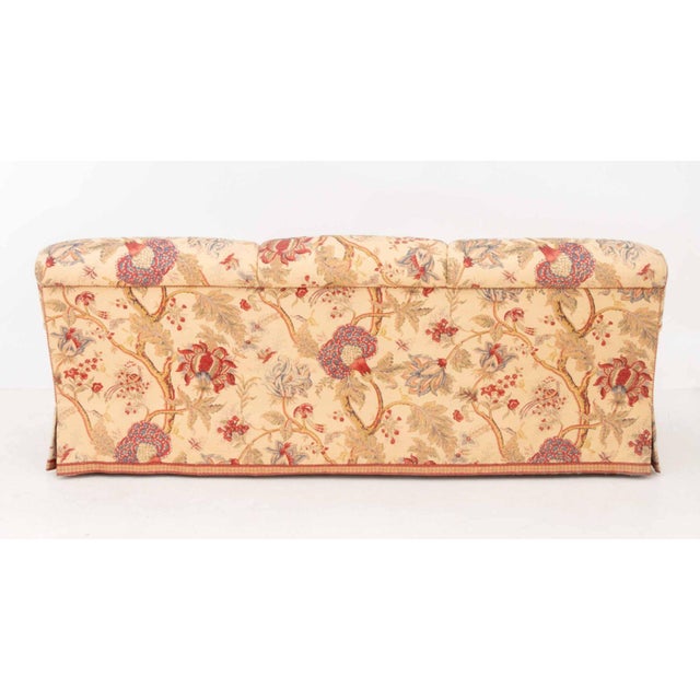 Floral Print Upholstered Three-Seat Sofa For Sale - Image 9 of 9