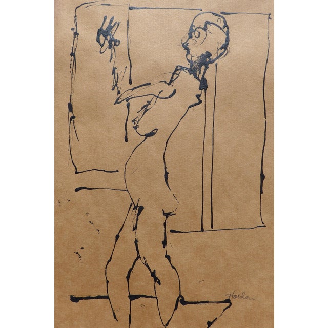 "Clap" Contemporary French Figurative Drawing by Martha Holden For Sale