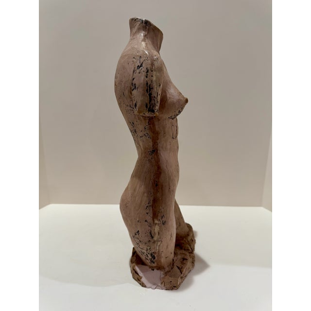 Ceramic 1960s Larry Mohr Signed Ceramic Figurative Torso Sculpture Modernist Female Form For Sale - Image 7 of 11