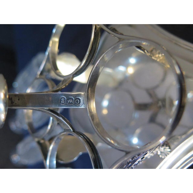 Metal Vintage Antique English Silver Cruet (Castor) Set For Sale - Image 7 of 12