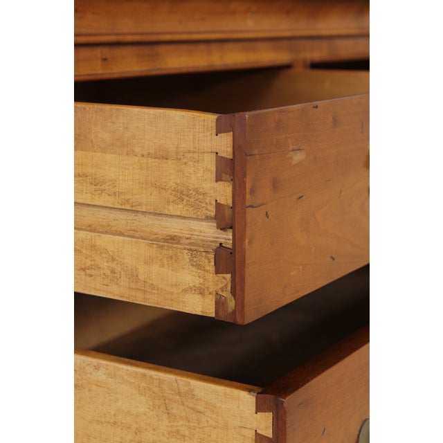 Wood Stickley Cherry Queen Anne Flat Top Highboy Chest For Sale - Image 7 of 17