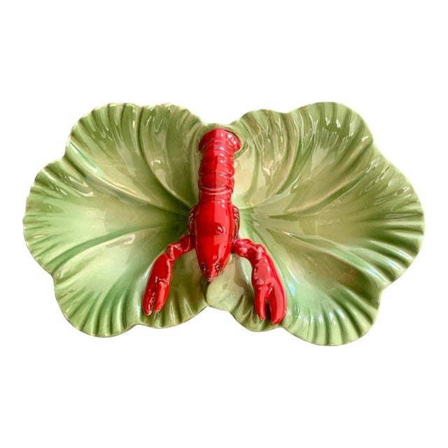 Vintage Brad Keeler 1950s Lobster Ware Divided Dish For Sale