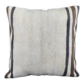 Turkish Hemp Pillow Cushion Natural Beige Black Pillow Cushion Cover 24x24 For Sale