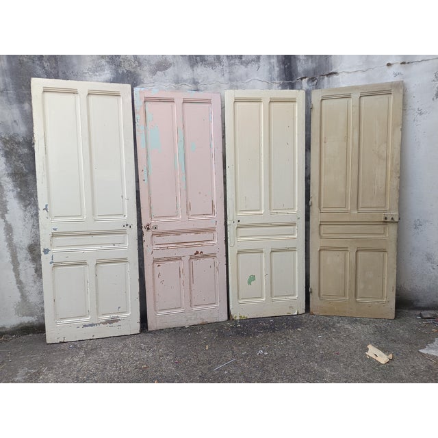 Vintage Cream Fir Doors, Set of 4 For Sale - Image 4 of 18
