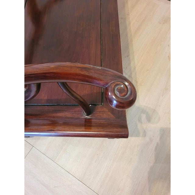 Chinese Carved Wooden Bench Seat, Late 19th Century For Sale - Image 3 of 18